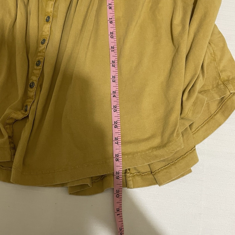 Free People Brooke Tunic Top Yellow Size XS Babydoll Sleeveless Festival - Picture 7 of 8
